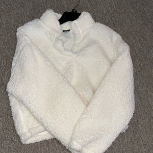 Pacsun cropped sherpa